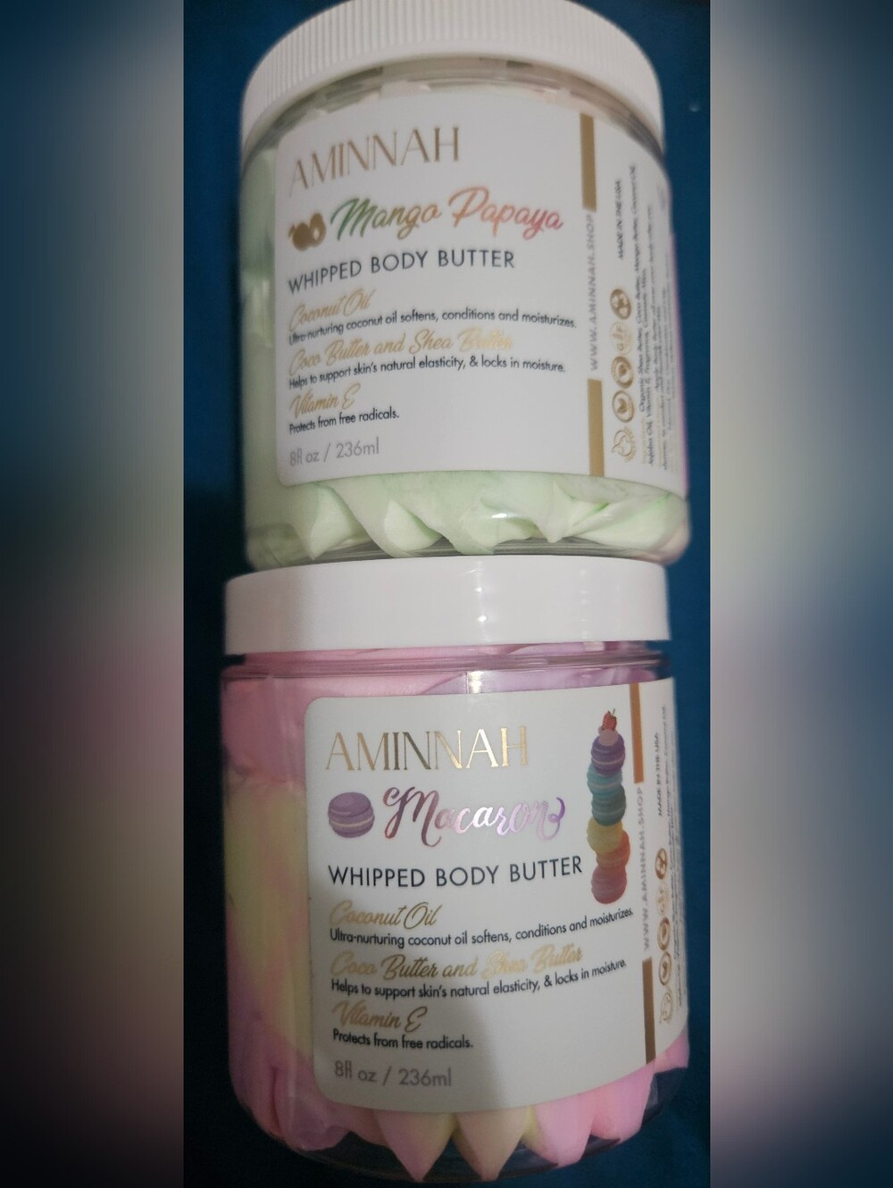 AMINNAH Whipped Body Butter - Pink & Green